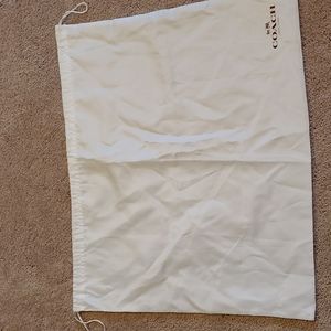 Coach White Drawstring Purse/Shoe Bag